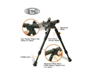 UTG Deluxe Foldable Clamp-On Bipod Airsoft Gun Accessory SKU: LP-TL-BP08S