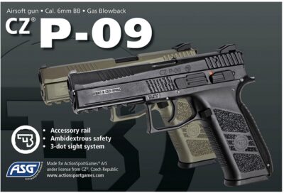 airsoft pistol GBB CZ P-09
