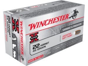 Winchester Super-X Ammunition 22 Hornet 45 Grain Soft Point vuurwapenmunitie